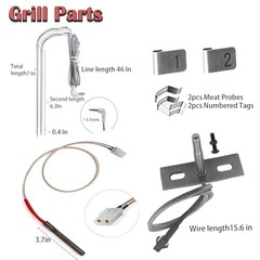 Digital Thermostat Kit with LCD Display for Pellet Grill Smoker, Includes Meat P