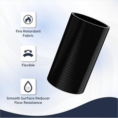 3″ ID Straight Silicone Coupler Hose (76mm) High Temp 4 ID – 3Inch(76mm) Black