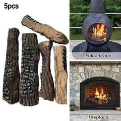 Set of 5 Artificial Logs for BioEthanol or Gas Fireplaces (67 characters)