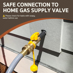 3/8-Inch Natural Gas Hose with Quick Connect Fittings, Propane to Natura