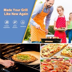 2 Pack Half-Moon Ceramic Heat Deflector Plates for Kamado Joe Classic I, II, …