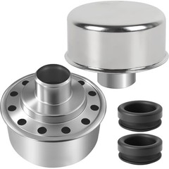 Calvana Push-in Breather 2-pack Round 1 Inch Chrome 2.0 Count