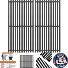 17″ Cast Iron Cooking Grate Set for Charbroil Tru-Infrared Gas Grills – 2-Pack