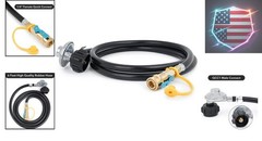 6 Feet Propane Regulator Hose – 1/4″ Female Quick Connect x Acme Nut for Olym…