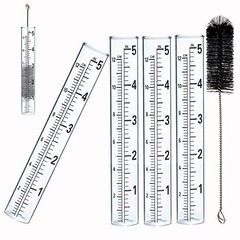 Glass Rain Gauge Tubes 4 Pcs 5 Inch
