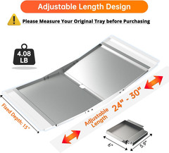 Grill Grease Tray w Catch Pan Adj 24-30in Nexgrill Dyna Glo Kenmore Expert BBQ