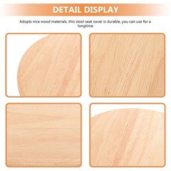 Solid Wood Round Stool Seat Replacement Wooden Top Easy Clean Home Kitchen