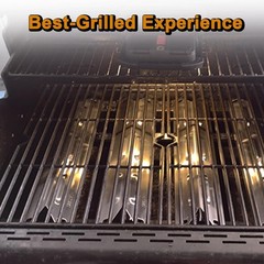 Complete Kenmore Gas Grill Parts Set: 6 Porcelain Heat Tents & Stainless Burners