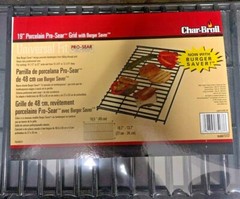 Char-Broil 19″ Porcelain Pro Sear Grill Grid 5137 3496019 burger saver adjustble