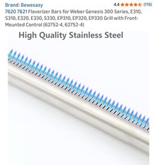 Flavorizer Bars (62752-4)for Weber Genesis 300 Series, E310, S310, E320, E33…