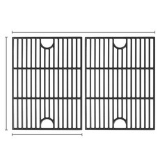 17 Inch Grill Grates Cast Iron for Nexgrill 720-0830H 720-0783E 720-0670C