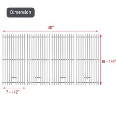 16517 Grill Grates Replacement Parts for Bull 4 Burner Grill Parts Bull Angus…