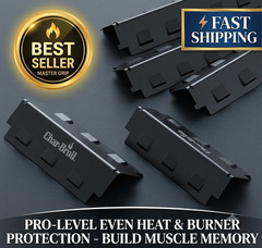 Charbroil Porcelain Heat Tents Gas Grill Shields Burner Protection Cover 4-Pack
