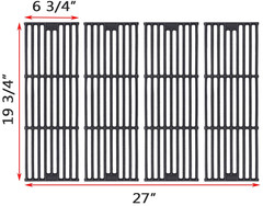 Replacement Parts, Grill Grates Replacement Cast Iron 19 3/4″ x 6 3/4″ Each