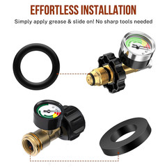Propane Tank Gasket and 10 O-Rings for Soft Nose P O L Fittings