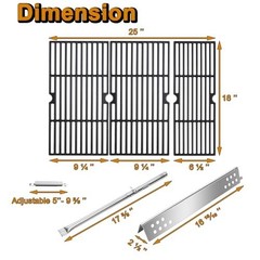 Charbroil Performance 4 Burner Grill Replacement Parts Heat Tent Burner Grates
