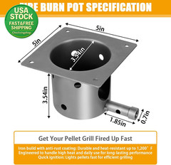 Fire Burn Pot Hot Rod Ignitor Replacement Kit for Pit Boss Traeger Pellet Grill