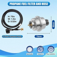 F273699 Propane Fuel Filter with 6FT Propane Hose Compatible with Model F273702