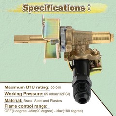 Lemfema Natural Propane Gas Conversion Control Valve Kit, Grill Burner…