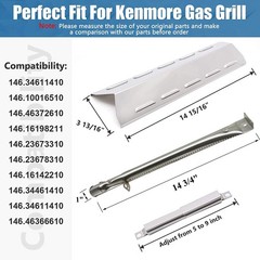 Criditpid Grill Parts Compatible with Kenmore Silvery Heat Shield Kit