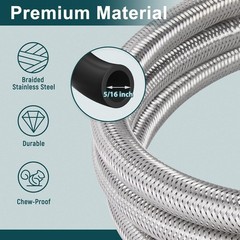 Stainless Braided Propane Hose 6FT 3/8″ Female Flare BBQ Grill Heater