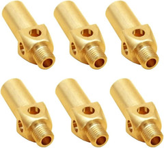 6Pcs Propane Natural Gas Burner Jet Brass Nozzles Propane Burner Head Sparyer fo