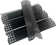 DP129 4-Pack Porcelain Steel Heat Shield Plates 14-9/16×3-3/8 for Gas Grills