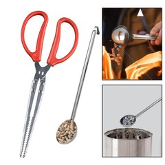Heat Resistant Fireplace Tongs and Pellet Scoop for MesaXL Pellet Stove