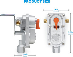 2 Stage Auto Changeover Propane Regulator, LP Double-Stage Regulator For Camper/