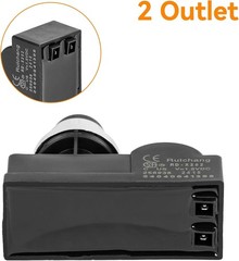 Universal 2 Male Outlet Push Button Igniter – Silver Spark Generator for Grills