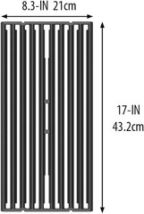 Heavy Cast Iron Cooking Grid for Grill, 17.1″ x 8.29″, Black