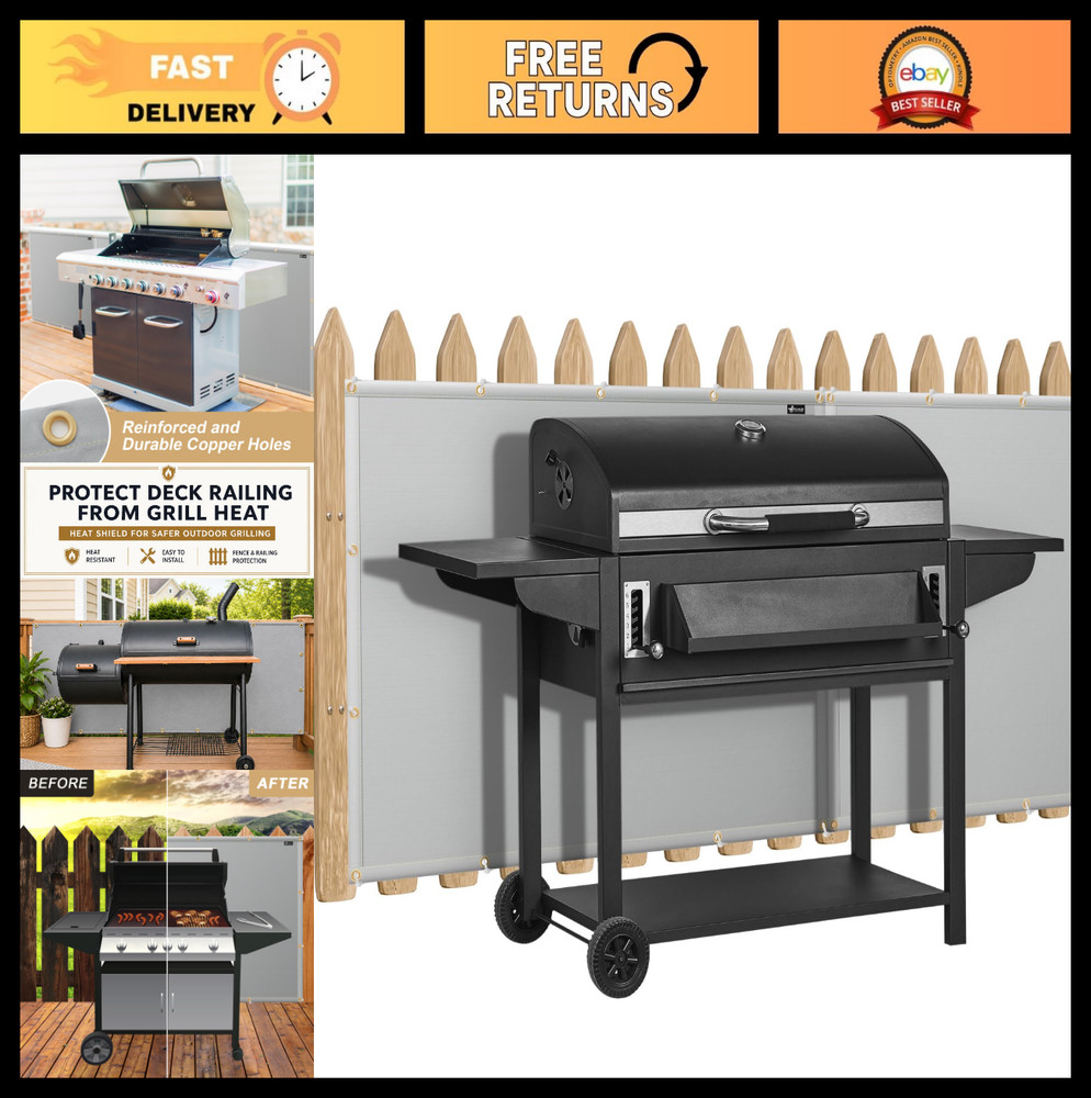 Fireproof Heat Shield Mat for Grill, Deck & Railing – Heavy Duty 3’x6′ Cover