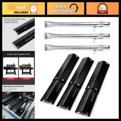 Heavy Duty Stainless Steel Burner Tube & Heat Plate Shield for Pit Boss 1100 Gri