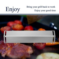 Folocy 16 1/2 Inch Grill Heat Plates Shield Burner Covers BBQ Gas 3pcs