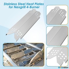 4-Burner Grill Replacement Parts Kit – Cooking Grate, Heat Shield & Burners