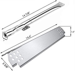 Stainless Steel Grill Heat Plates Burners Parts Kit for Nextgrill Members Mark