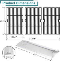 Grill Replacement Parts for Dyna-Glo Heat Plates & Cooking Grates Set