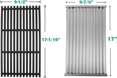 Cast Iron Grill Grates and Stainless Steel Emitter Plates for Charbroil Commerci