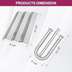 90351 (3-Pack) 12461 (3-Pack) 16GA Stainless Steel Heat Plate Burner and