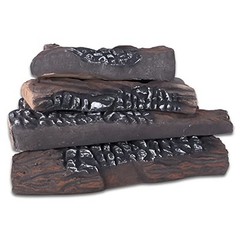 Set of 5 Artificial Logs for BioEthanol or Gas Fireplaces (67 characters)
