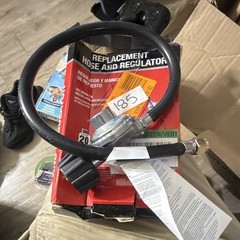Gas Grill Propane Regulator & Hose Replacement, Black/Silver Rubber Metal