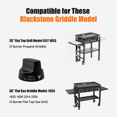 Gas Griddle Burner Knobs Replacement for Blackstone 36″ & Flat Top Gas Griddle 2