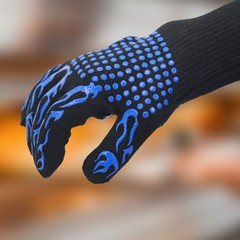Heat Resistant Barbecue Gloves With Extended Cuff For Grilling And Oven Use
