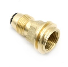 2 Pack Solid Brass Propane Tank Adapter Connector POL To QCC1