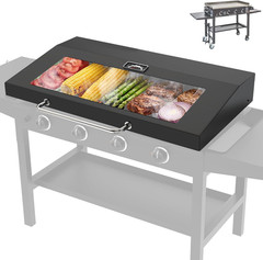 Upgrade Hinged Lid for Blackstone 36″ Omnivore Griddle Hood, 5856 Visualized Gla