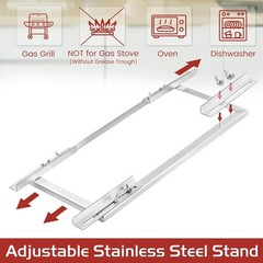 Adjustable Glass Griddle for Weber Char-Broil Nexgrill Gas Grills 13.25×9.25