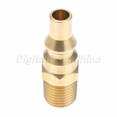 Brass Propane Gas Adapter Connector Quick Connect 1/4″ NPT Full Flow Male Plug