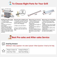Grill Burner Replacement Kit Stainless Steel 16.5 inch for Kitchen Aid 720-0819