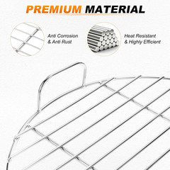 1 Pack round Grill Grate Replacement, Upgraded Thickened BBQ High Heat Stainless