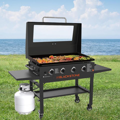 Upgrade Hinged Lid for Blackstone 36″ Omnivore Griddle Hood, 5856 Visualized Gla